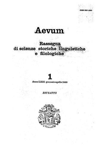 NICOLA CRINITI - UN IGNOTO CONTRIBUTO DI J.F. (DE) MASDEU
