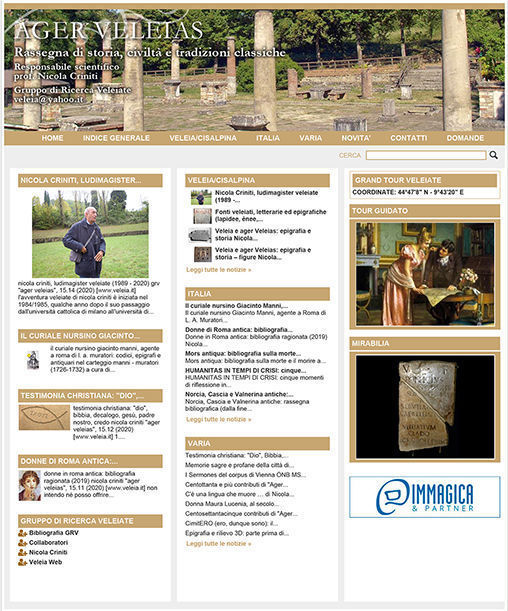 Quasi duecento contributi di "Ager Veleias" (2006 – 2020)