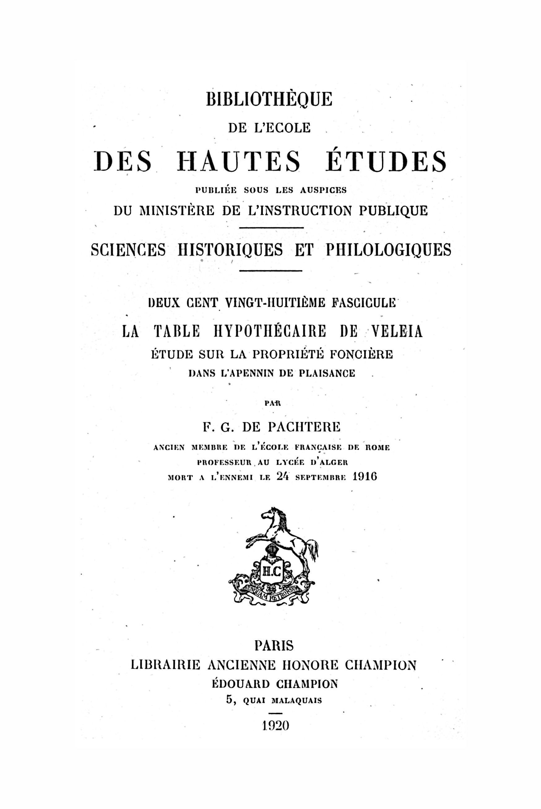 FÉLIX GEORGES DE PACHTERE